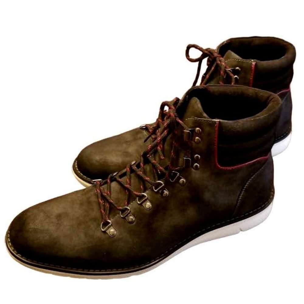REACTION by Kenneth Cole | Casino Chukka Boot | Lace Up | Black | Men's Size: 12